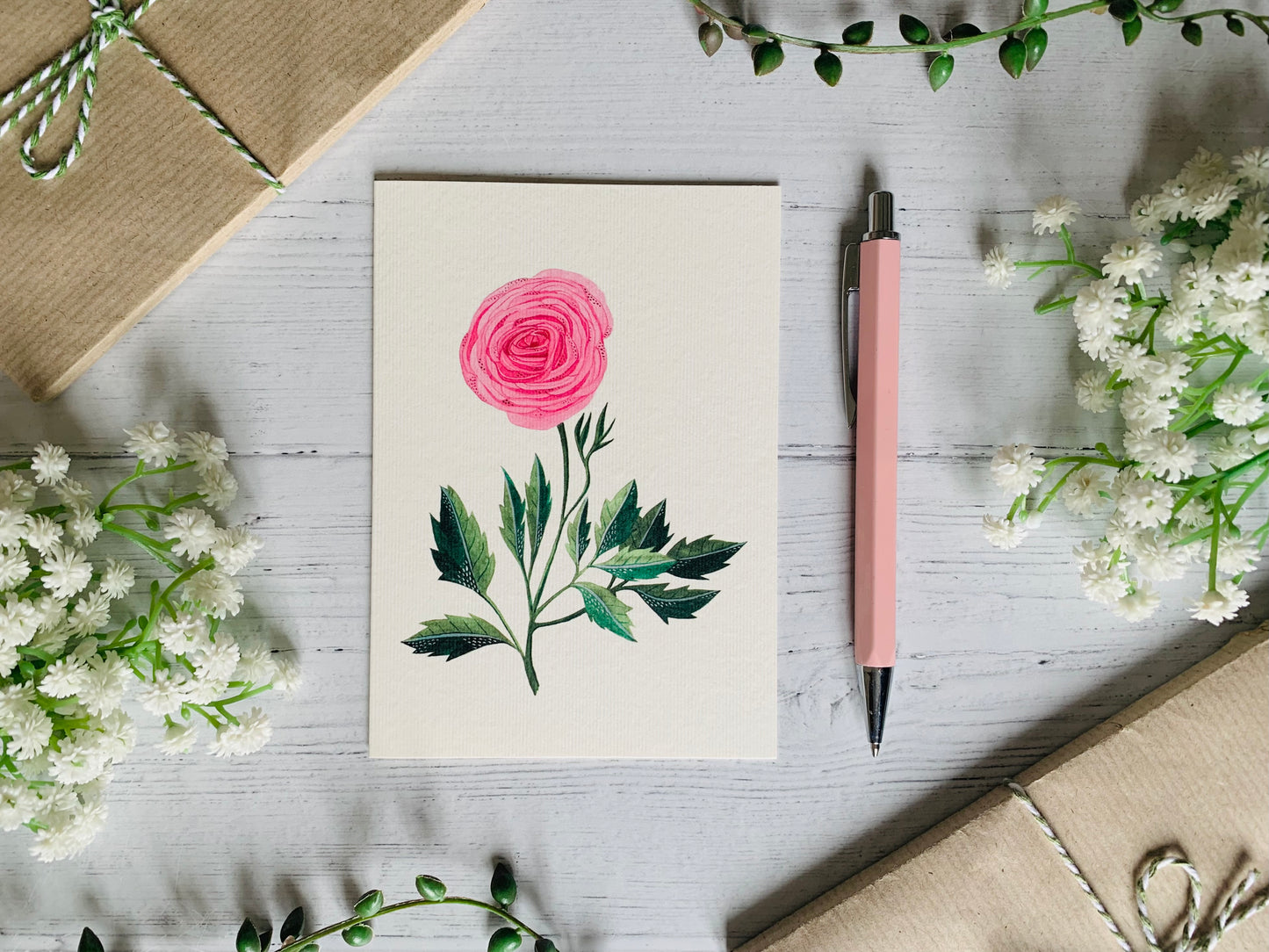 Ranunculus Greeting Card