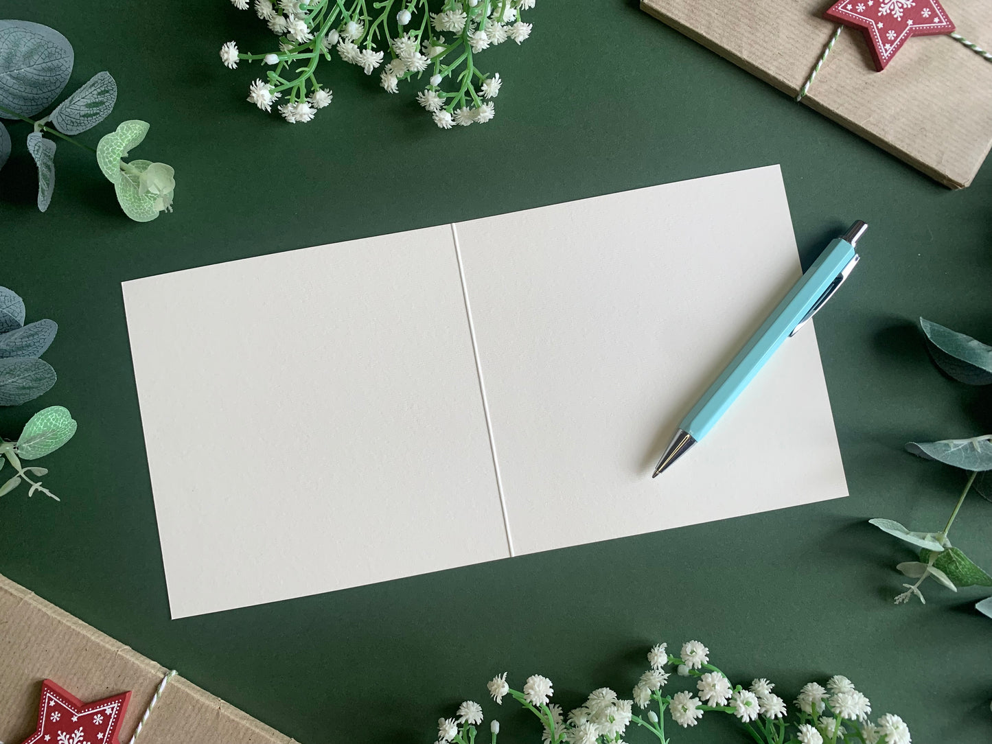 Baubles & Roses Christmas Card