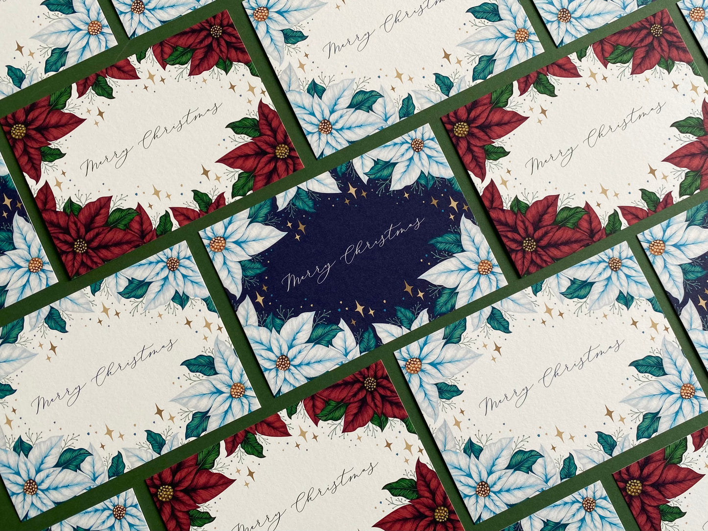 Festive Red Christmas Notecard Set