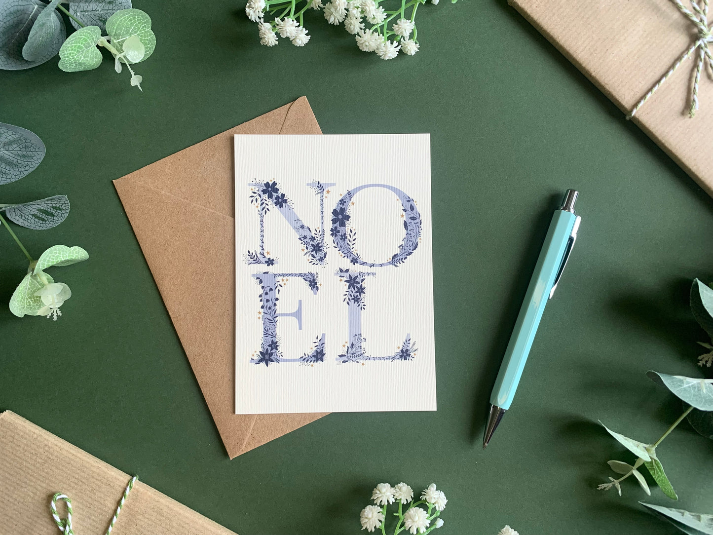 Blue Christmas Card Set