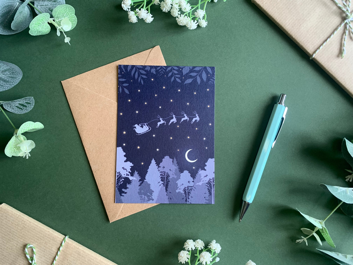 Blue Christmas Card Set