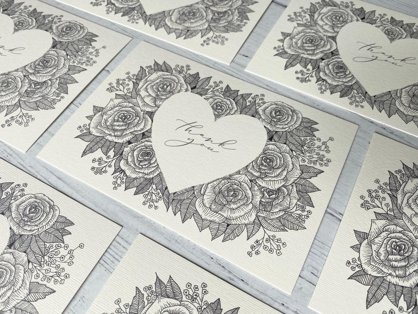 Monochrome Thank You Notecard Set