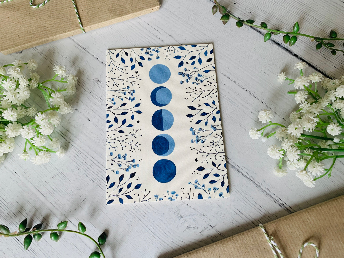 Moon Phases Greeting Card