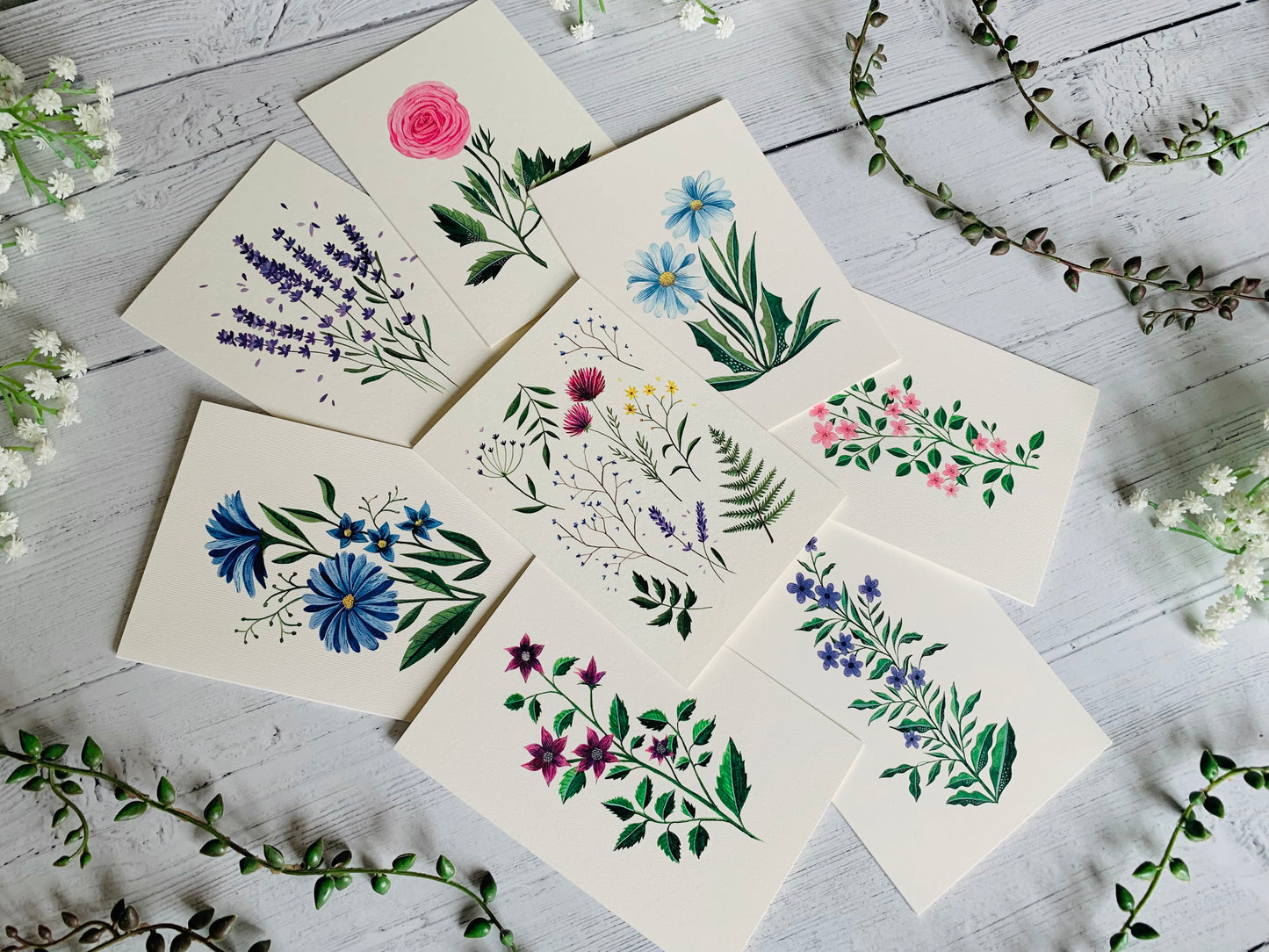 Mystery Set of 8 Greeting Cards