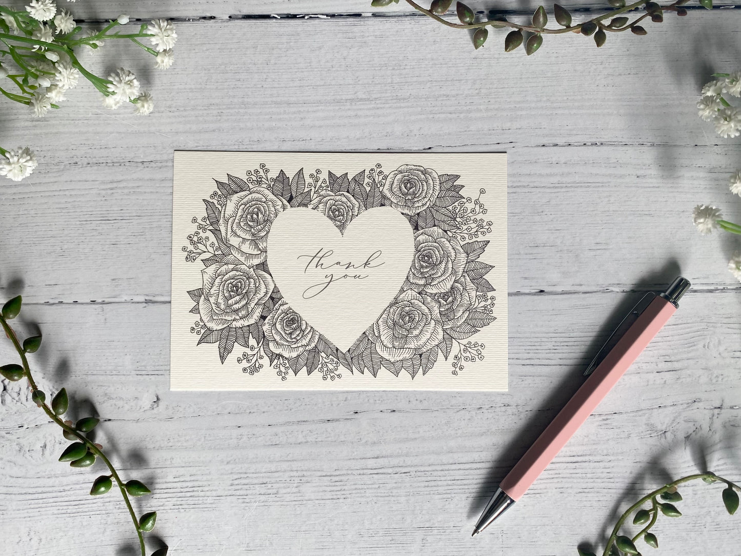 Monochrome Thank You Notecard Set