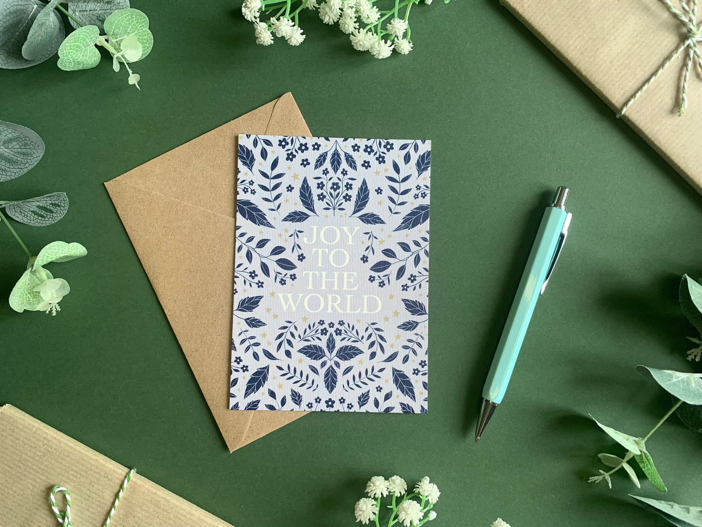 Blue Christmas Card Set