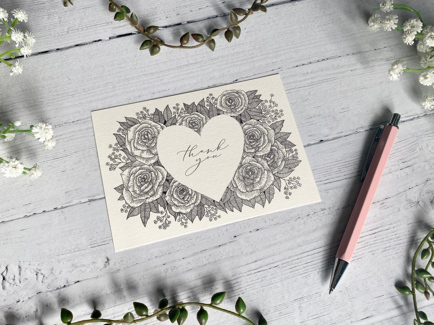 Monochrome Thank You Notecard Set