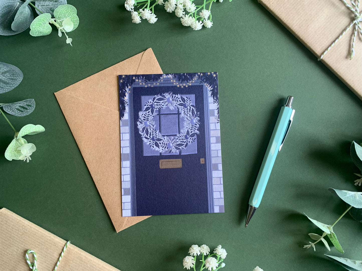 Blue Christmas Card Set
