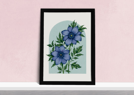 Purple Anemone Art Print