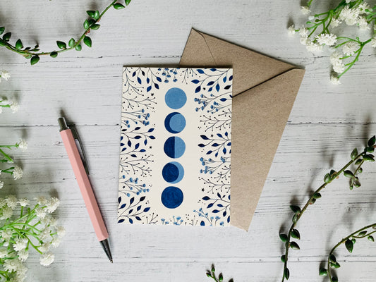 Moon Phases Greeting Card