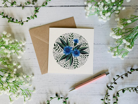 Cornflower Greeting Card