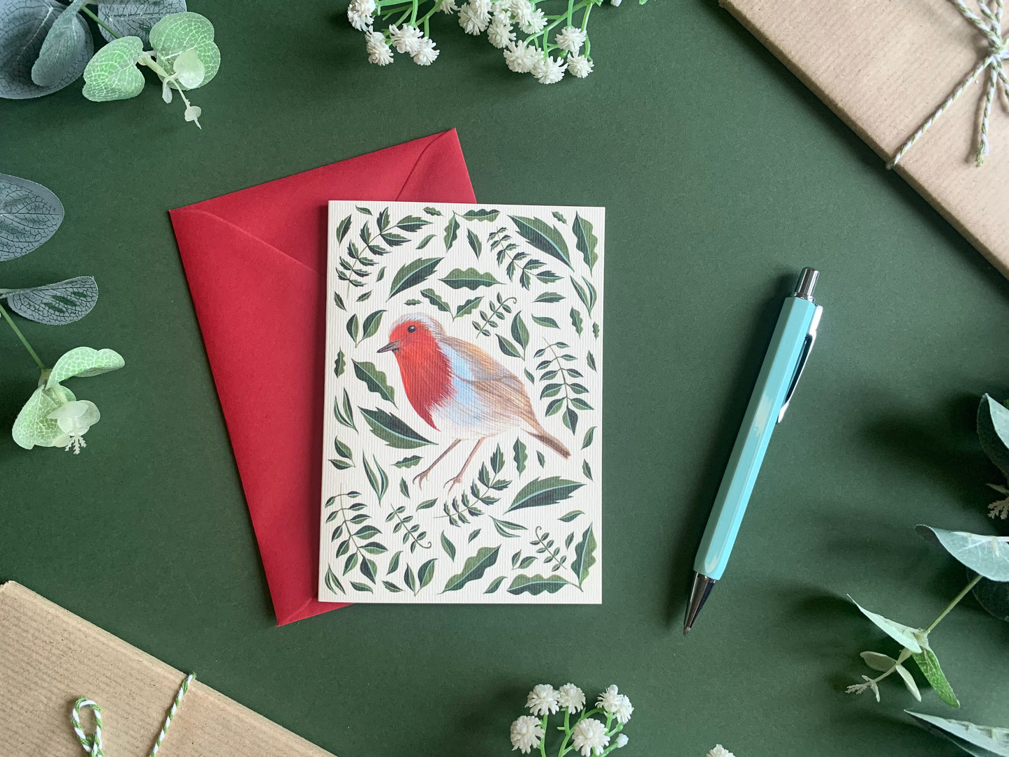 Red & Green Christmas Card Set