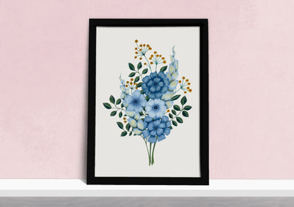 Blue Bouquet Art Print