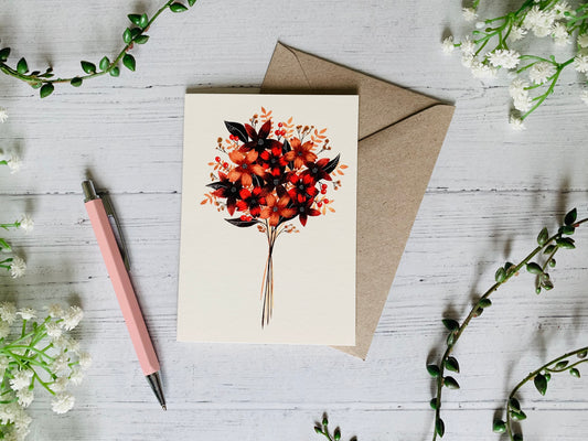 Autumnal Bouquet Greeting Card