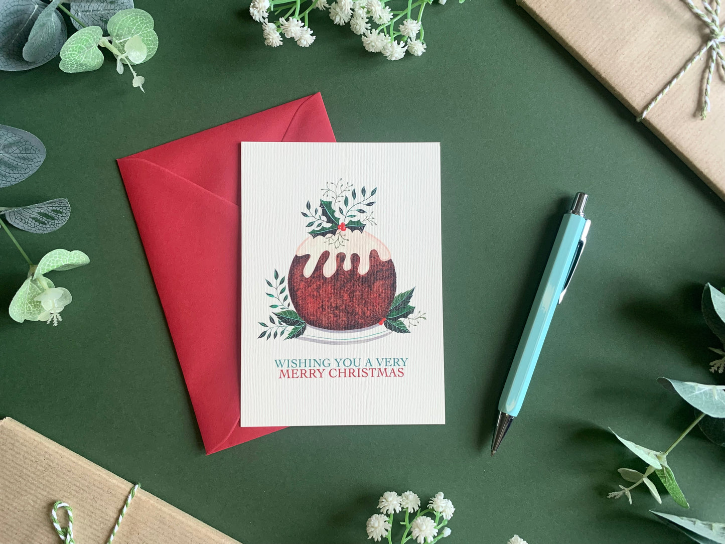 Red & Green Christmas Card Set