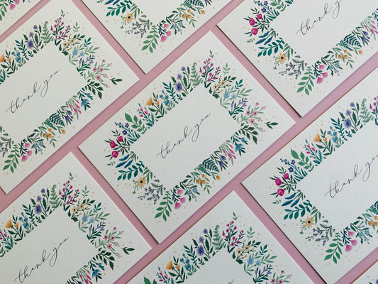 Floral Thank You Notecard Set