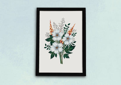 White Bouquet Art Print