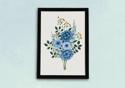 Blue Bouquet Art Print