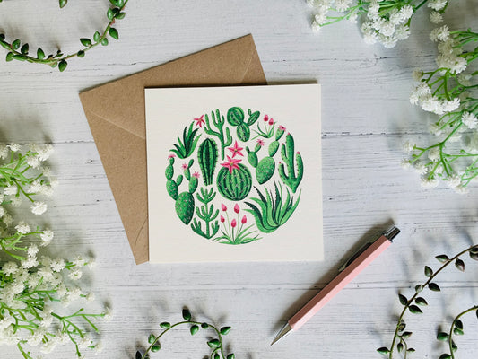 Cacti & Succulents Greeting Card