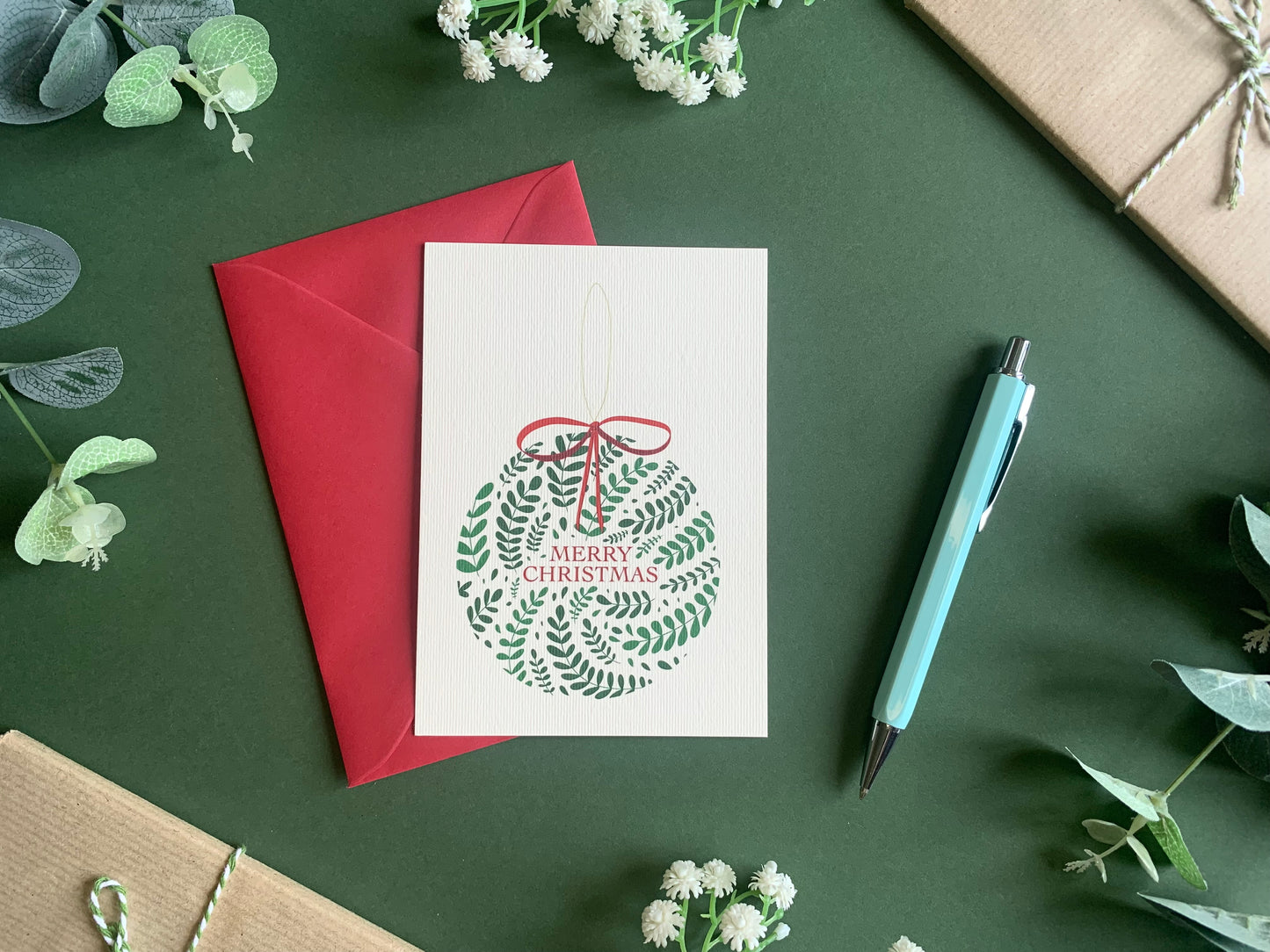 Red & Green Christmas Card Set