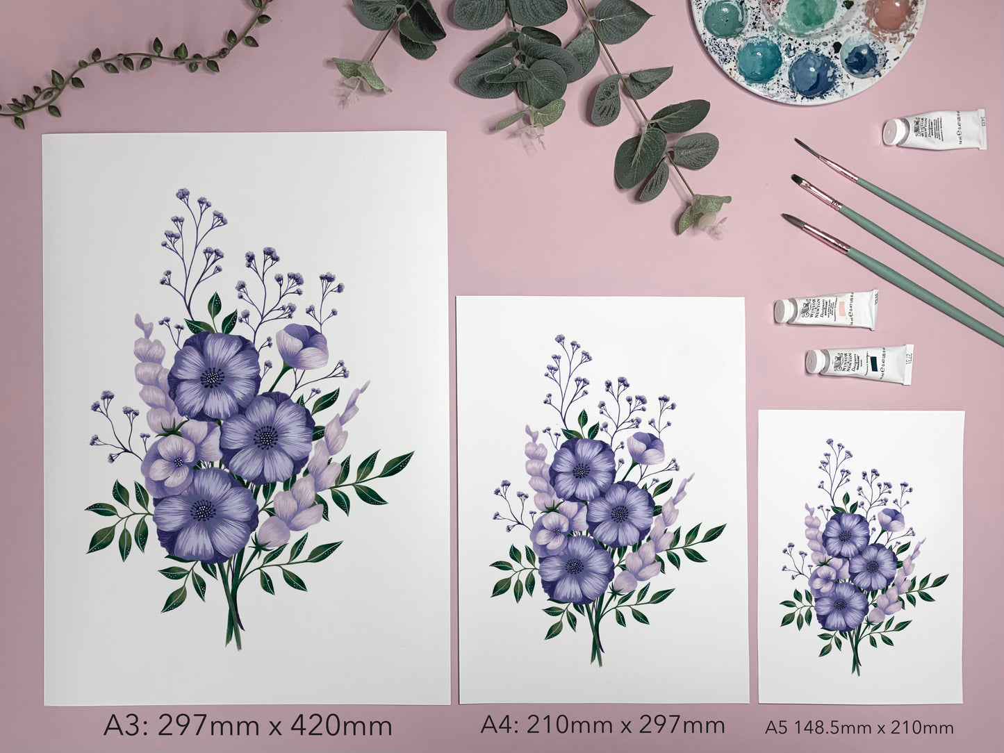 Purple Bouquet Art Print