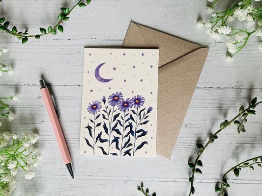 Aster Greeting Card