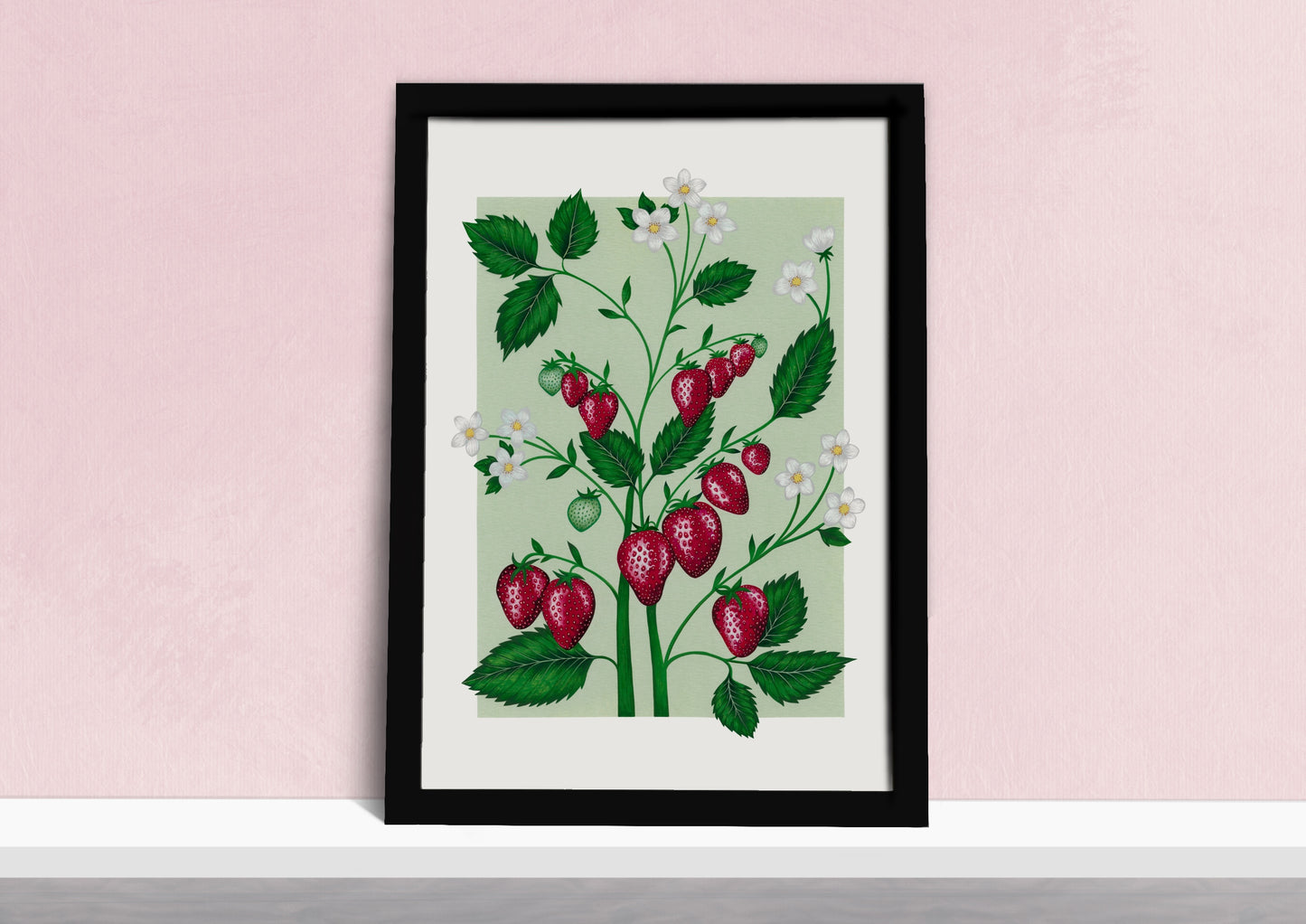 Strawberry Plant Art Print