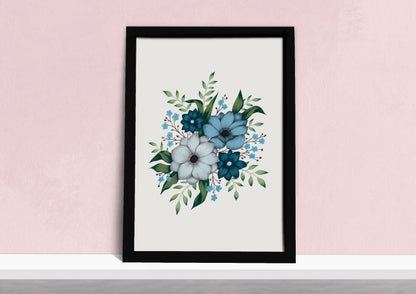 Blue Anemones Art Print