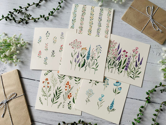 Pastel Florals Greeting Card Set