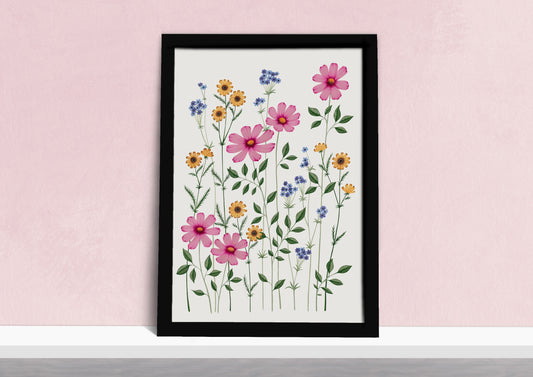 Pink Wildflower Meadow Art Print