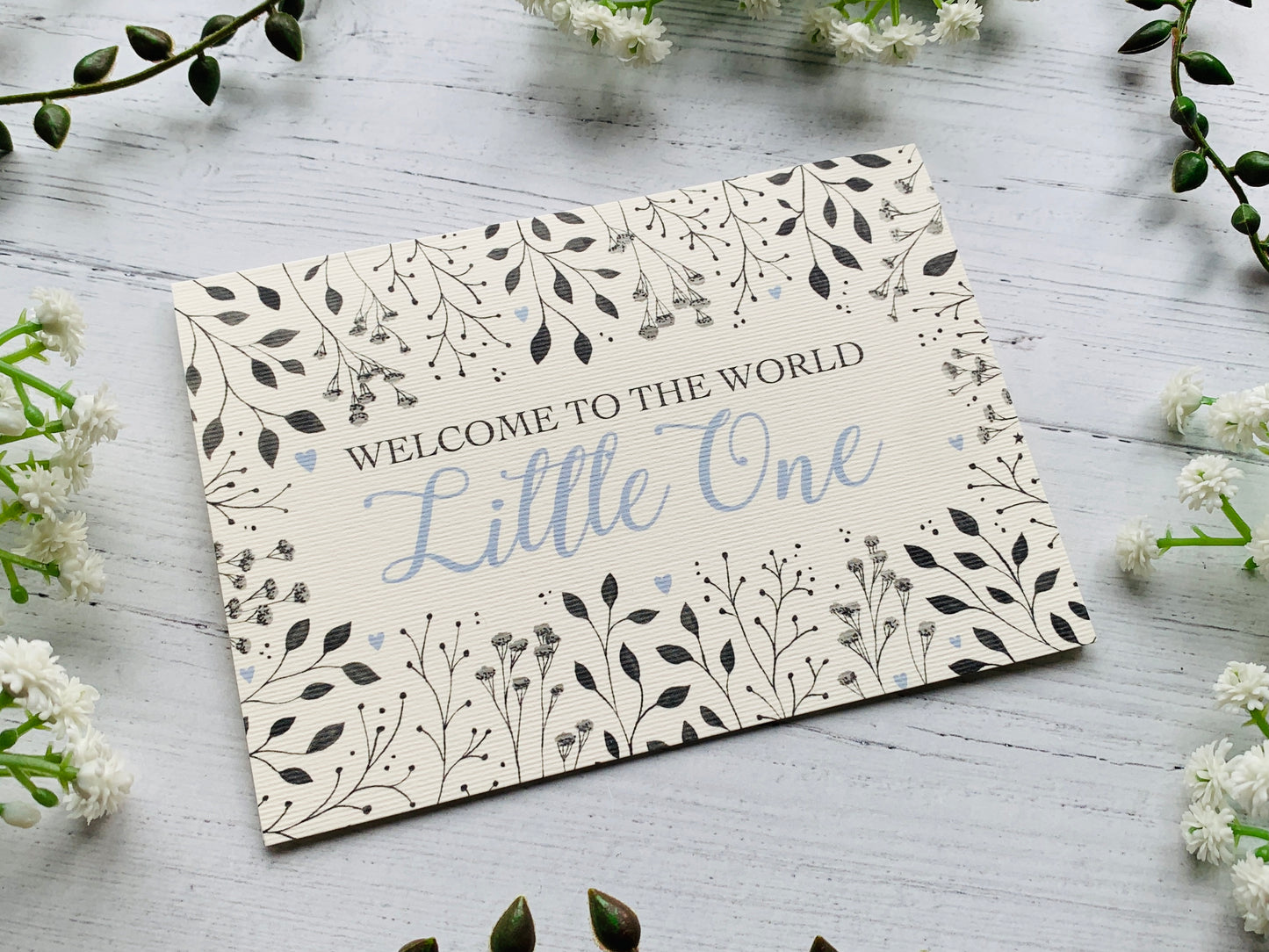 Welcome to the World (Blue) Greeting Card