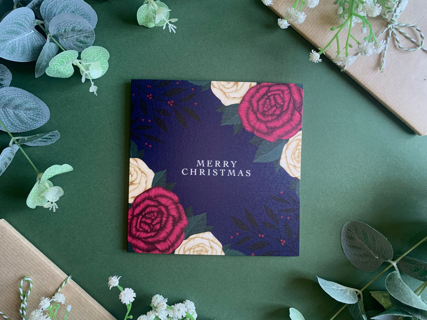 Christmas Roses Christmas Card