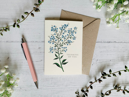 Thinking of You Forget-Me-Nots Greeting Card