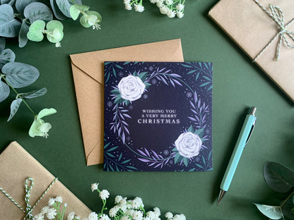 Festive Roses Christmas Card Set