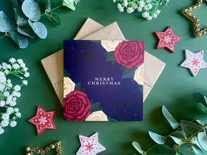 Christmas Roses Christmas Card