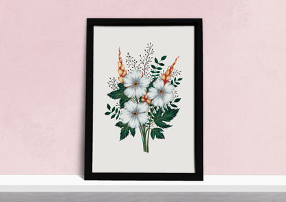 White Bouquet Art Print