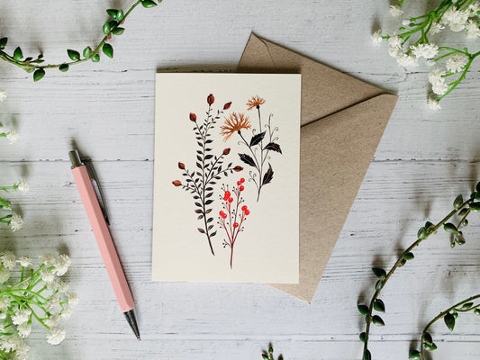 Autumnal Trio Greeting Card